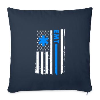 États-Unis Ambulancier paramédical d’urgence Amérique - Housse de coussin décorative 45 x 45 cm - bleu marine - Devant