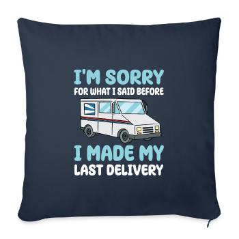 Delivery driver - Sofa pillowcase 17,3'' x 17,3'' (45 x 45 cm) - navy - Front