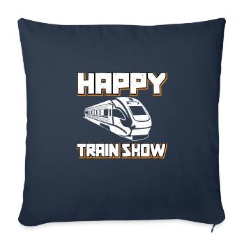 Happy Train Show - Sofa pillowcase 17,3'' x 17,3'' (45 x 45 cm) - navy - Front