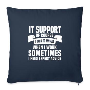 Funny IT Support Gift - Sofa pillowcase 17,3'' x 17,3'' (45 x 45 cm) - navy - Front