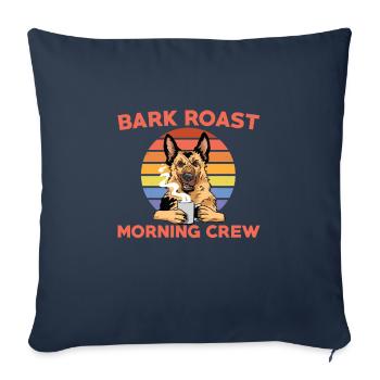 Lustiger Dunkler Kaffee Hund Schwarzer Kaffee - Sofakissenbezug 45 x 45 cm - Navy - Vorne