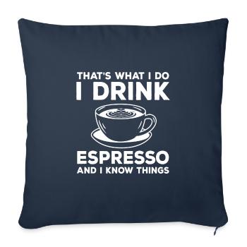 Funny Espresso Drinker Caffee Latte - Sofa pillowcase 17,3'' x 17,3'' (45 x 45 cm) - navy - Front
