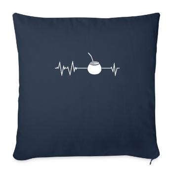Tenue Bombilla et Gourd Heartbeat - Housse de coussin décorative 45 x 45 cm - bleu marine - Devant
