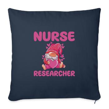 Nursing researcher - Sofa pillowcase 17,3'' x 17,3'' (45 x 45 cm) - navy - Front