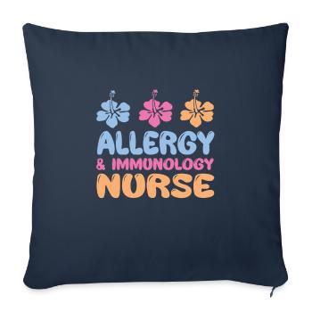 Allergy and Immunology Nurse - Sofa pillowcase 17,3'' x 17,3'' (45 x 45 cm) - navy - Front