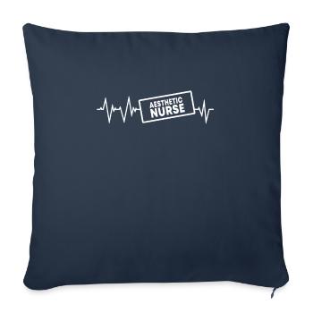 Aesthetic Nurse Heartbeat - Sofa pillowcase 17,3'' x 17,3'' (45 x 45 cm) - navy - Front