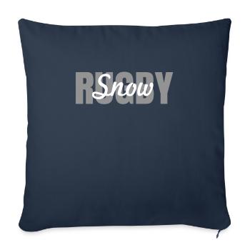 Rugby des neiges - Housse de coussin décorative 45 x 45 cm - bleu marine - Devant