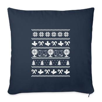 Geography Ugly Christmas Clothes - Sofa pillowcase 17,3'' x 17,3'' (45 x 45 cm) - navy - Front