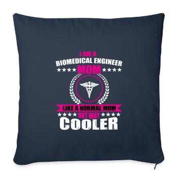 Resources for BBiomedical Engineering Students - Sofa pillowcase 17,3'' x 17,3'' (45 x 45 cm) - navy - Front