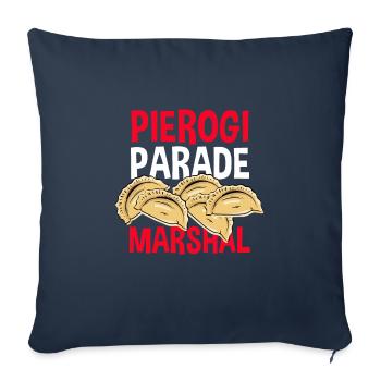 Américain d’origine polonaiseDyngus Day Pierogi Parade Marshal - Housse de coussin décorative 45 x 45 cm - bleu marine - Devant