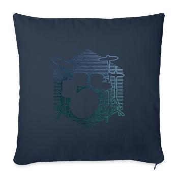 Drumming Drums Women Drummer - Sofa pillowcase 17,3'' x 17,3'' (45 x 45 cm) - navy - Front
