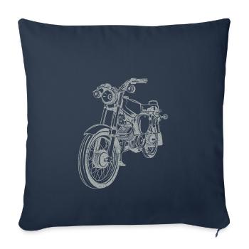 Simson S51 Vintage Lineart Silhouette - Sofakissenbezug 45 x 45 cm - Navy - Vorne