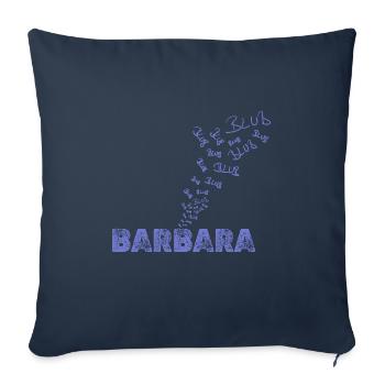 Sports nautiques Barbara - Housse de coussin décorative 45 x 45 cm - bleu marine - Devant