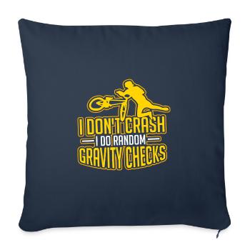 Bike Tour Time Bike VTT Randonnée Cadeau - Housse de coussin décorative 45 x 45 cm - bleu marine - Devant