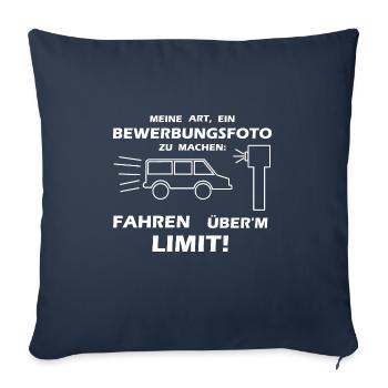 My way of taking a candid photo speed camera - Sofa pillowcase 17,3'' x 17,3'' (45 x 45 cm) - navy - Front