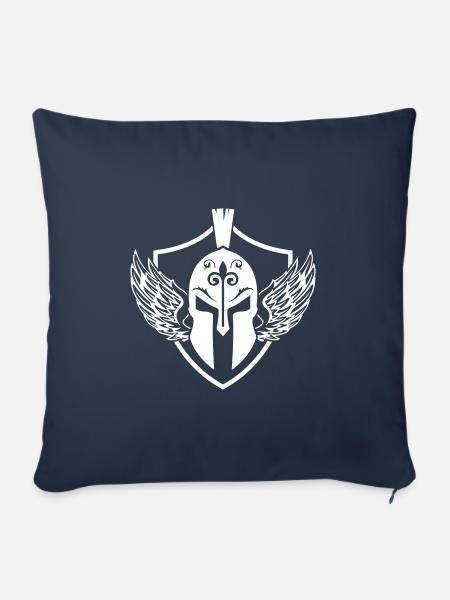 sparta helm wappen - Sofakissenbezug 45 x 45 cm - Navy
