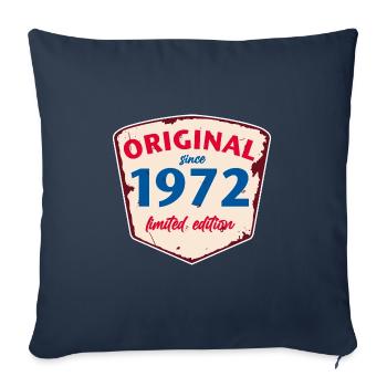 1972 Blechschild - limeted edition - Vintage - Sofa pillowcase 17,3'' x 17,3'' (45 x 45 cm) - navy - Front