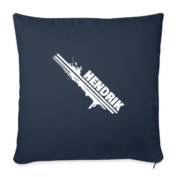 Peintre Hendrik - Housse de coussin décorative 45 x 45 cm - bleu marine - Devant