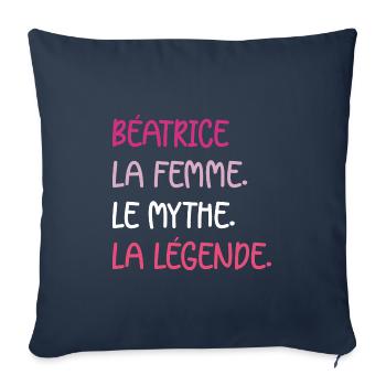 béatrice - Housse de coussin décorative 45 x 45 cm - bleu marine - Devant