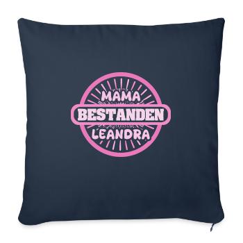 Leandra as a given name - Sofa pillowcase 17,3'' x 17,3'' (45 x 45 cm) - navy - Front