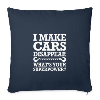 I Make Cars Dissapear Superpower, Abschleppwagen - Sofakissenbezug 45 x 45 cm - Navy - Vorne