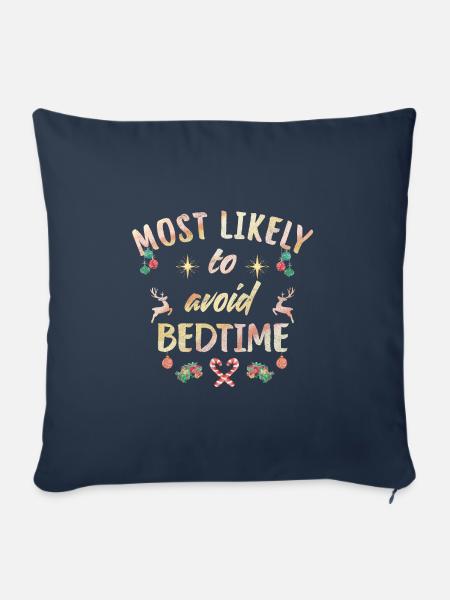 most likely to avoid bedtime - Sofakissenbezug 45 x 45 cm - Navy