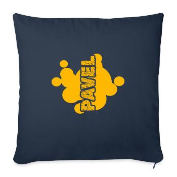 Art Pavel - Housse de coussin décorative 45 x 45 cm - bleu marine - Devant