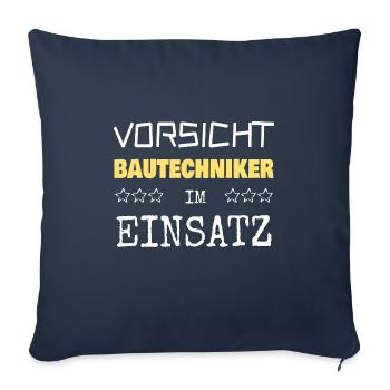 Construction technician as a vocation - Sofa pillowcase 17,3'' x 17,3'' (45 x 45 cm) - navy - Front