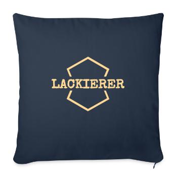 Cadeau pour peintre - Housse de coussin décorative 45 x 45 cm - bleu marine - Devant