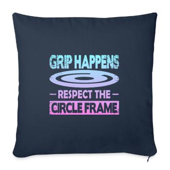 Grip Happens Respect The Circle Frame - Sofa pillowcase 17,3'' x 17,3'' (45 x 45 cm) - navy - Front