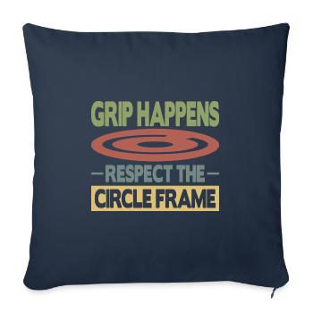 Grip Happens Respect The Circle Frame - Sofa pillowcase 17,3'' x 17,3'' (45 x 45 cm) - navy - Front