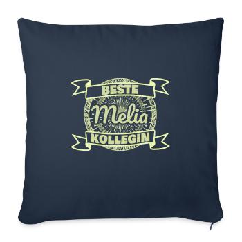 Melia as a colleague - Sofa pillowcase 17,3'' x 17,3'' (45 x 45 cm) - navy - Front