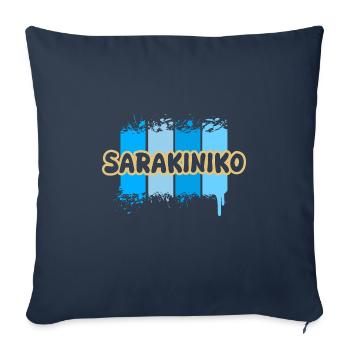 Sarakiniko Sarakiniko - Housse de coussin décorative 45 x 45 cm - bleu marine - Devant