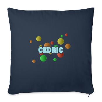 Gift for Cedric - Sofa pillowcase 17,3'' x 17,3'' (45 x 45 cm) - navy - Front
