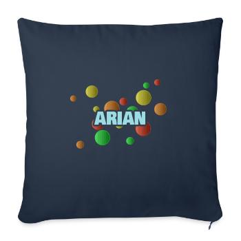 Arian en tant qu’Arian - Housse de coussin décorative 45 x 45 cm - bleu marine - Devant