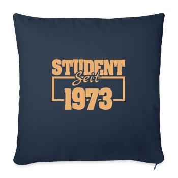 depuis 1973 - Housse de coussin décorative 45 x 45 cm - bleu marine - Devant