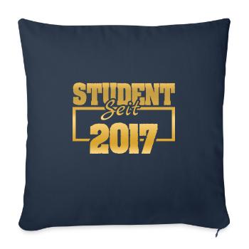 depuis 2017 - Housse de coussin décorative 45 x 45 cm - bleu marine - Devant