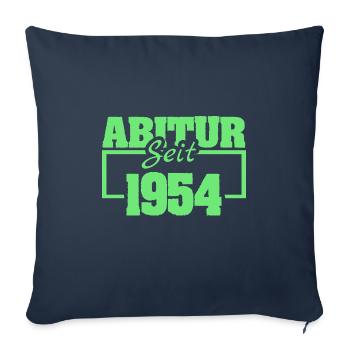Diplômé de l’école secondaire 1954 - Housse de coussin décorative 45 x 45 cm - bleu marine - Devant