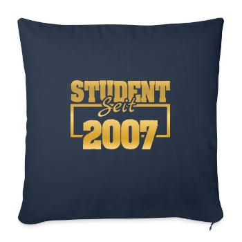 Etudiant 2007 - Housse de coussin décorative 45 x 45 cm - bleu marine - Devant