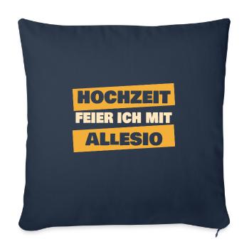 Cadeau pour Allesio - Housse de coussin décorative 45 x 45 cm - bleu marine - Devant