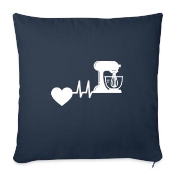 Boulanger cuisson pouls boulangerie hobby pâtissier - Housse de coussin décorative 45 x 45 cm - bleu marine - Devant