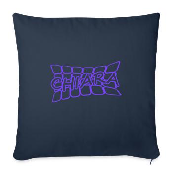 Nom Chiara - Housse de coussin décorative 45 x 45 cm - bleu marine - Devant