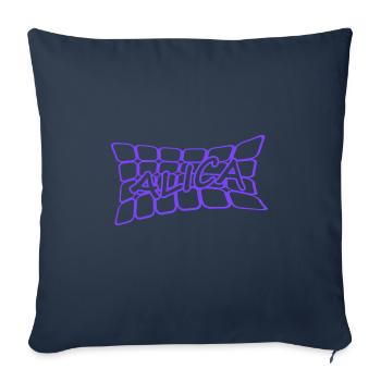 Nom : Alica - Housse de coussin décorative 45 x 45 cm - bleu marine - Devant