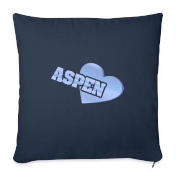 Love Aspen - Sofa pillowcase 17,3'' x 17,3'' (45 x 45 cm) - navy - Front