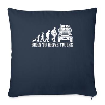 Trucker Evolution kid baby truck gift - Sofa pillowcase 17,3'' x 17,3'' (45 x 45 cm) - navy - Front