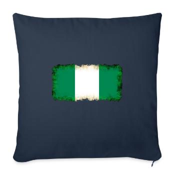 Cadeau pour le Nigeria - Housse de coussin décorative 45 x 45 cm - bleu marine - Devant