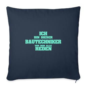 Occupation Construction Technician - Sofa pillowcase 17,3'' x 17,3'' (45 x 45 cm) - navy - Front