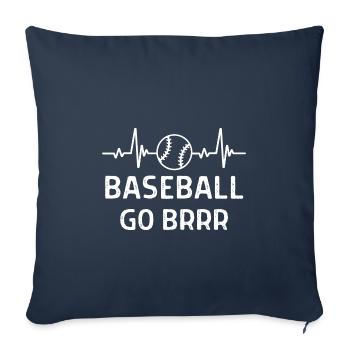 Baseball Spieler Baseball Sprüche Geschenk - Sofakissenbezug 45 x 45 cm - Navy - Vorne
