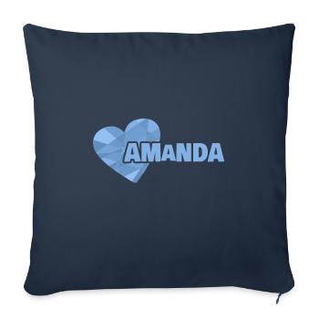 Gift for Amanda - Sofa pillowcase 17,3'' x 17,3'' (45 x 45 cm) - navy - Front