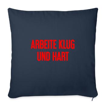 Work Smart And Hard – Success Motto For Doers - Sofa pillowcase 17,3'' x 17,3'' (45 x 45 cm) - navy - Front